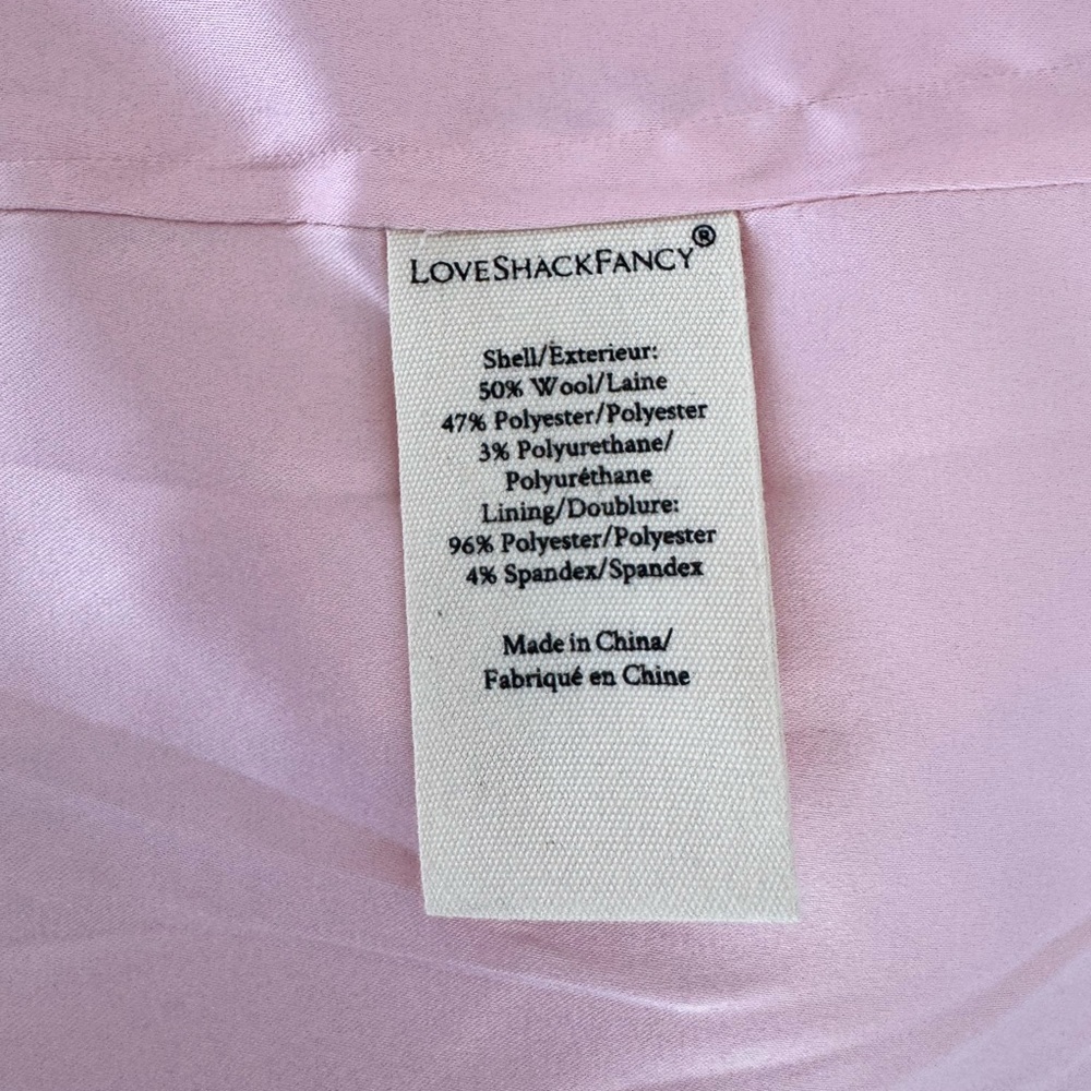 Love Shack Fancy Loxley Wool-Blend Blazer Size 8 - Picture 4 of 5